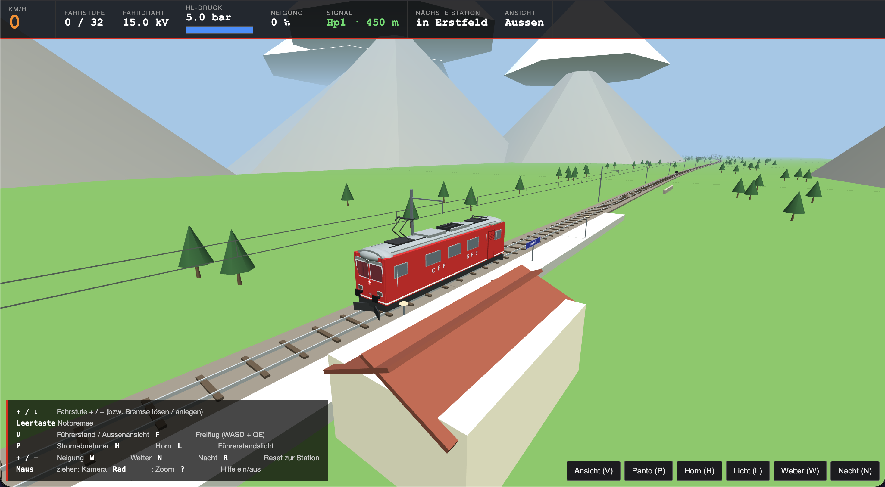 Claude Fable 5 Train Sim Outside View